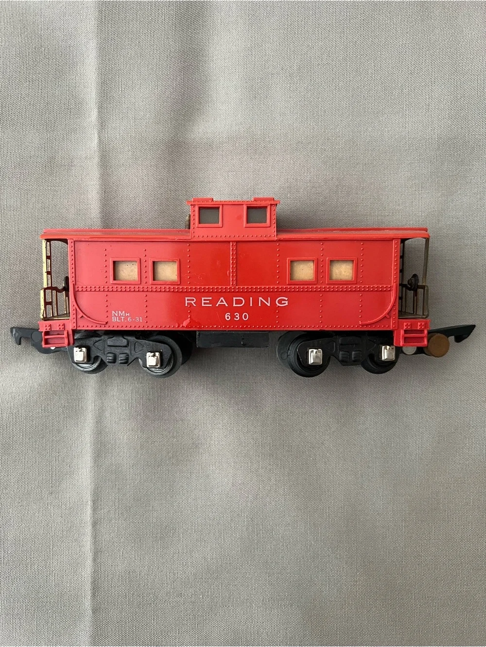 Gilbert American Flyer Reading 630 Red Caboose - 3/16